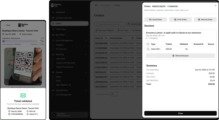 Ticketing Platform homepage